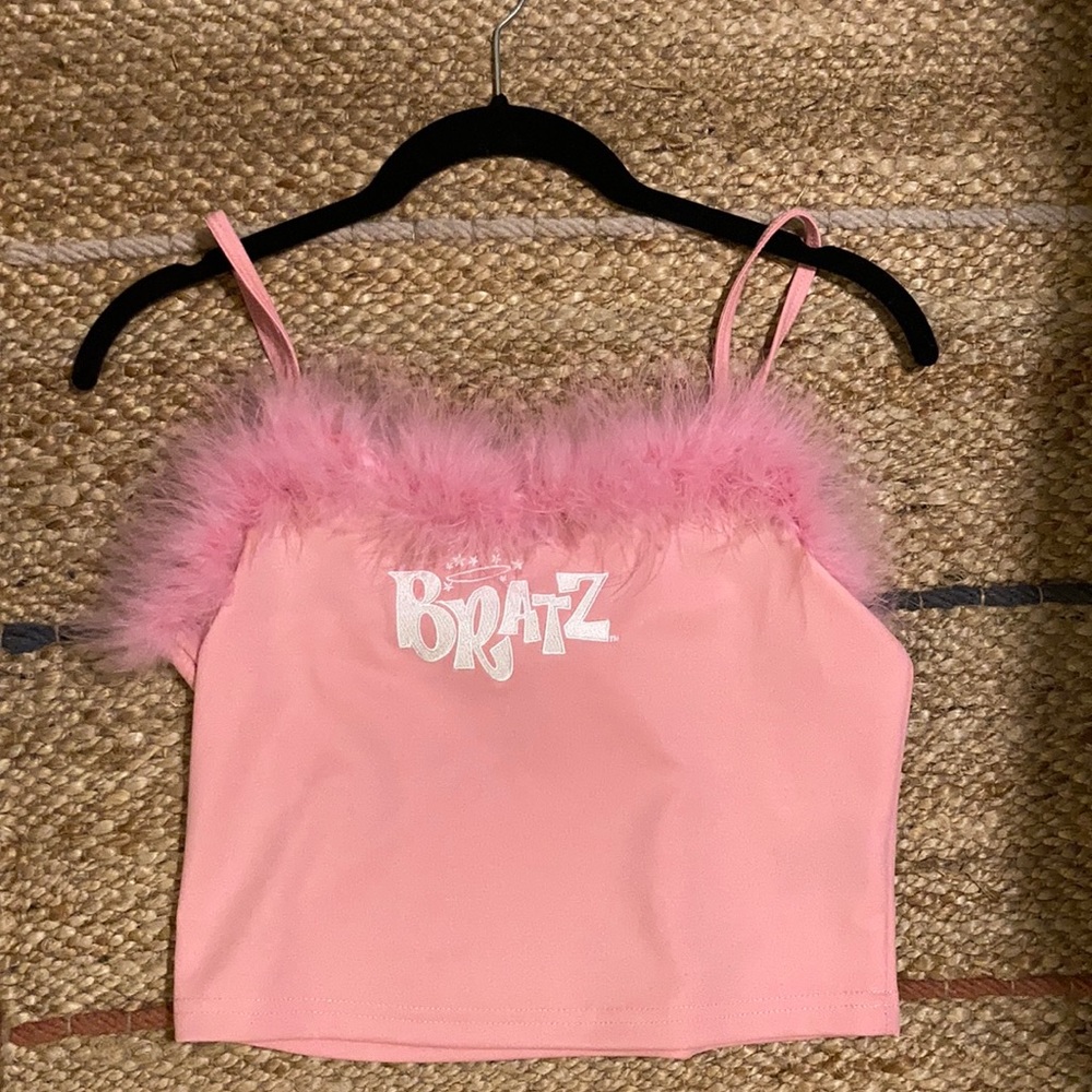 Bratz x Dolls Kill Fuzzy crop top
